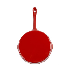 Enamel Cast Iron Frying Pan with Long Handle